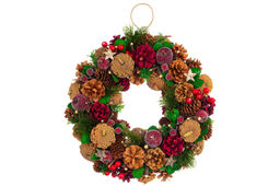 Новогоднее украшение венок 33*33*8 см Тайна Рождества круг - Elan gallery фото 8