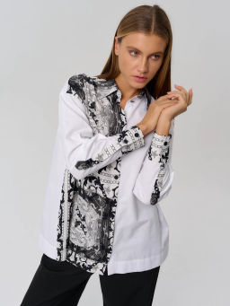 Рубашка женская 12421-33038 white - Eleganzza фото 8