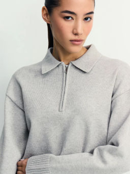 Джемпер поло с молнией / Zarina