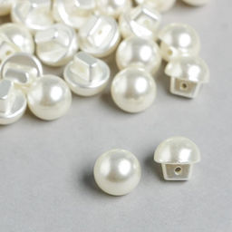 Цена за 2 шт. Пуговицы пластик для творчества на ножке «Жемчужный шарик» набор 50 шт. 1×1 см