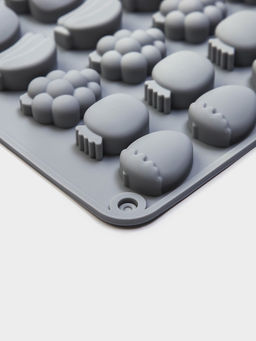 Форма для мармелада Доляна Фрукты, силикон, 21,3?14,4?1,5 см, 25 ячеек (3?2 см), цвет серый  фото 4