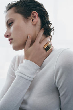 MAXI GEOMETRIC STONE RING