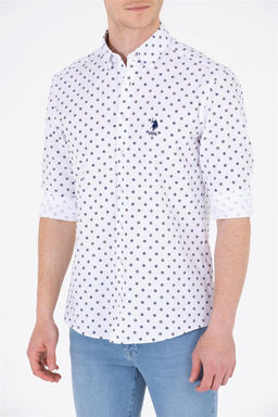 Мужская белая рубашка с длинным рукавом - U.s. polo assn фото 13