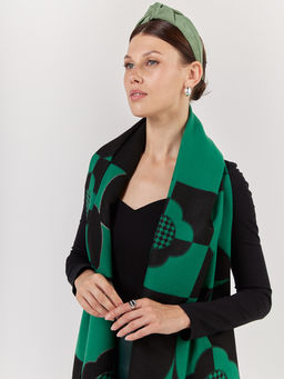 В СОСТАВЕ ШЕРСТЬ И КАШЕМИР Большой, мягкий, теплый однотонный двусторонний палантин. - Tantino фото 3