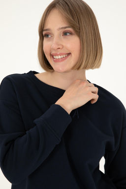 Женский темно-синий свитшот Неожиданная скидка в корзине - U.s. polo assn фото 2