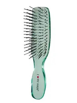 ILMH Русалочка 1801M зеленая прозрачная Щетка для бережного распутывания волос, 21 см - I love my hair фото 3