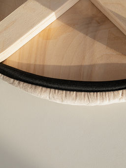 Чехол на табурет D33 бежевый вельвет