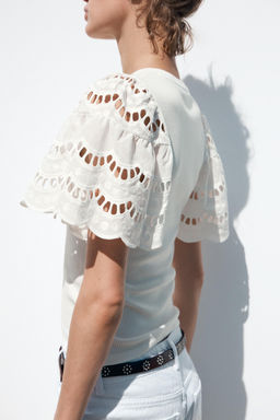 TANK TOP WITH SLEEVE EMBROIDERY - Zara фото 21