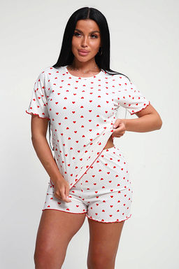 Пижама с шортами (01062, красный) - Плиона фото 28