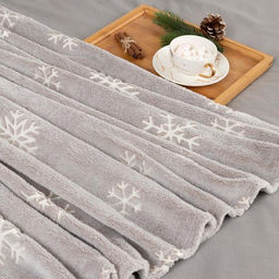 Плед светящийся в темноте Этель Снежинки 200*220 см,100% п/э, корал-флис, 220 гр/м2  фото 8