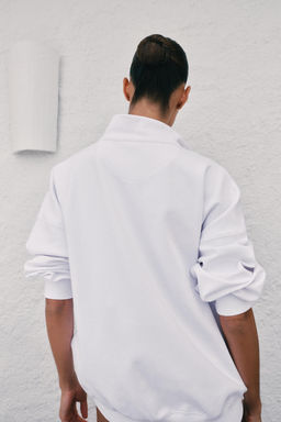 SUDADERA OVERSIZE CREMALLERA / Blanco - Zara фото 4
