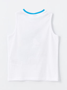 Bisiklet Yaka Sonic Bask?l? Erkek ?ocuk Atlet - Waikiki фото 2