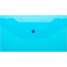 Папка-конверт на кнопке А6 135x250мм,Attache 180мкм, синий, 10шт.уп