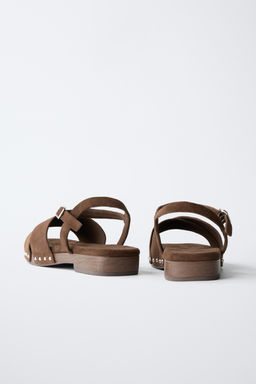 LEATHER CLOGS WITH THIN SOLE - Zara фото 5