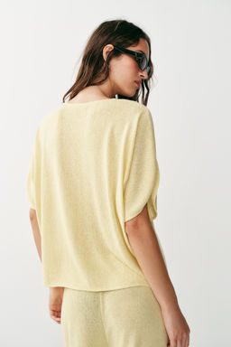 TOP R?STICO MANGA CAPA / Amarillo claro - Zara фото 4