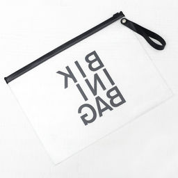 Косметичка для купальника на зип-локе, цвет белый / чёрный - Nazamok фото 21