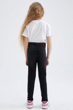 Джинсовые брюки скинни для девочек с эластичной окантовкой - Defacto фото 7