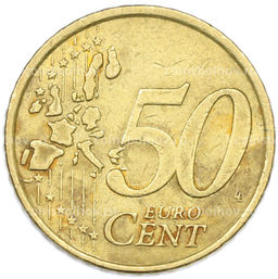 Монета 50 евроцентов 2002 года Италия