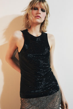 TOP WITH BEADING - Zara фото 4