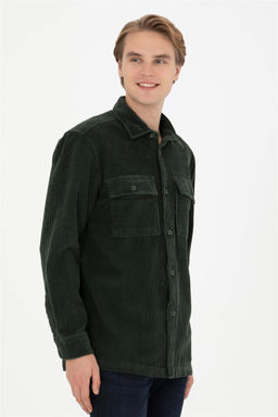 Мужская зеленая рубашка с длинным рукавом - U.s. polo assn фото 3