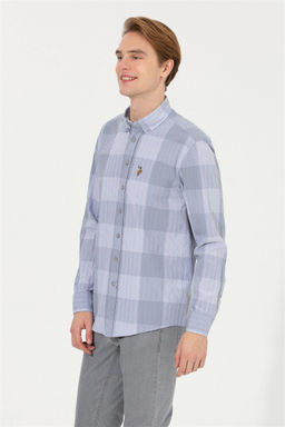 U. S. Polo Assn / Мужская серая рубашка в шотландскую клетку - U.s. polo assn фото 10