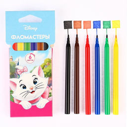 Фломастеры Кошечка Мари, 6 цветов, вентилируемый колпачок - Disney фото 7
