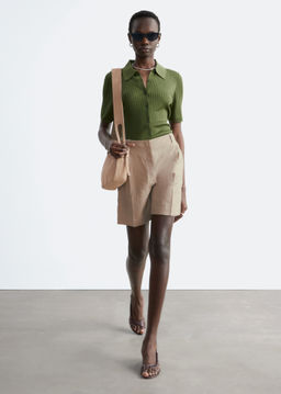 Pantalones cortos tipo sastre de lino - H&m фото 10