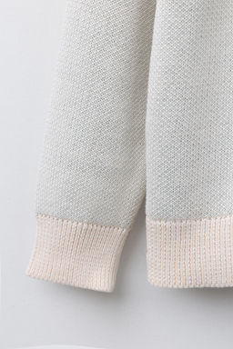 EMBROIDERED SLOGAN KNIT SWEATER