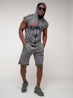 Спортивный костюм летний мужской серого цвета 2264Sr - FUYOUKAI фото 5