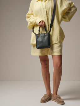 Сумка кожаная кросс-боди Deboro 30347 темно-зеленый