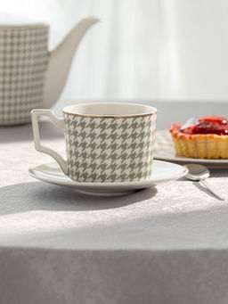 Чайная пара 220 мл мятный фарфор