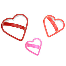 Форма для печенья из нержавеющей стали Сердечко набор 3 штуки 8,5х8х2,5см; 6,8х6,5х2,5см; 5х5х2,5см, пластмассовый корпус, с ручкой, в блистере (Китай) - Домашняя мода фото 2