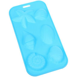 Цена за 3 шт. Форма для льда силиконовая "Морской микс" 20*10см, цвета микс