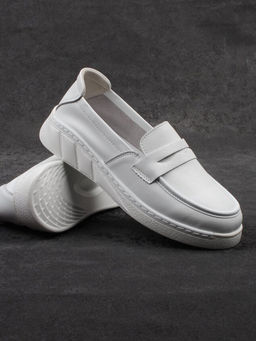 06-YE290-2 WHITE Туфли женские (натуральная кожа)