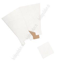Коробка переноска для цветов L (с дном) 20*34*40 см, белый-крафт