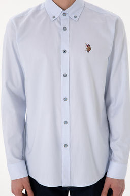 Erkek A__k Mavi Uzun Kollu Basic G_mlek Sepette S_rpriz _ndirim - U.s. polo assn фото 6