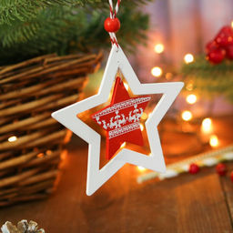 Цена за 2 шт. Елочная игрушка Звезда