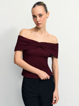 Топ со спущенными плечами / Zarina  фото 2