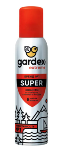 GARDEX Super аэрозоль-репеллент от комаров, мошек и других насекомых 150мл