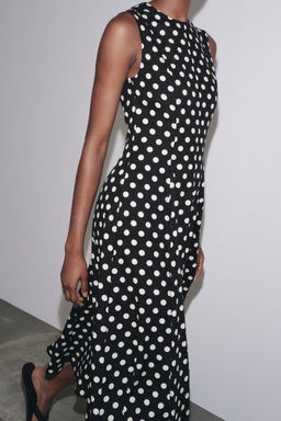ZW COLLECTION POLKA DOT MIDI DRESS - Zara фото 18