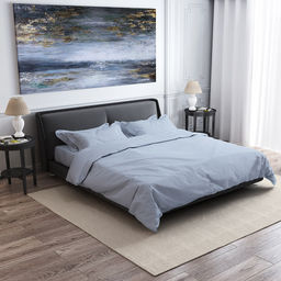 Постельное белье, комплект 1,5 спальный "Родник", 3 предмета: пододеяльник 145х215см, простыня 150х220см, наволочка 50х70см с клапаном-запахом, перкаль 115г/м2, хлопок 100%, упаковка "эконом" пакет ПП 32х41см, "Домашняя мода" (Россия)