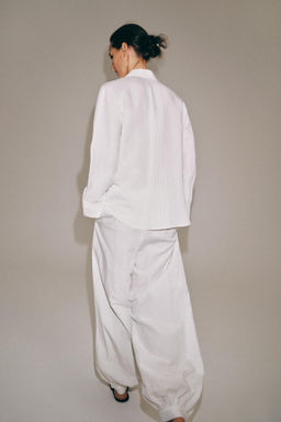 PANTAL?N BOMBACHO ZW COLLECTION / Blanco - Zara фото 4