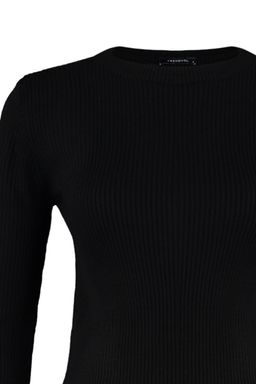 Siyah Basic Fitilli Triko Kazak TWOAW22KZ1708