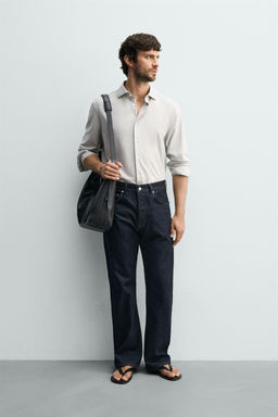CAMISA REGULAR FIT / Verde / Crudo