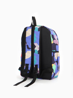 Рюкзак школьный на молнии, с карманами, с абстрактным рисунком, размер 30?13?42 см, с принтом, чёрный