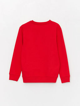 Bisiklet Yaka Bask?l? Uzun Kollu Erkek ?ocuk Sweatshirt - Waikiki фото 2