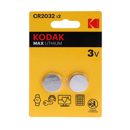 Батарейка литиевая Kodak, CR2032-2BL, 3 В, блистер, 2 шт.