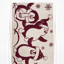 Полотенце махровое 6с102.411ж1 Пингвины(кр.дерево1) 67х150см