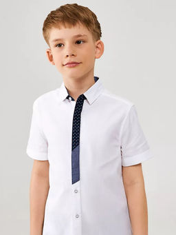 ACOOLA / Сорочка верхняя детская для мальчиков Poethy1 белый  фото 2