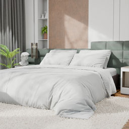 Постельное бельё Этель 2сп Tencel 180*210см, 220*245см, 50*70см-2шт, цвет белый фото 4